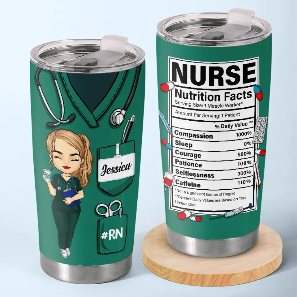 Nurses Are The Heart Of Healthcare - Nurse Personalized Custom Tumbler - Appreciation. Thank You Gift. Nurse Life