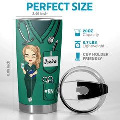 Nurses Are The Heart Of Healthcare - Nurse Personalized Custom Tumbler - Appreciation. Thank You Gift. Nurse Life