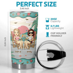 A True Friend Is For Ever A Friend - Bestie Personalized Custom Tumbler - Summer Vacation Gift For Best Friends. BFF. Sisters