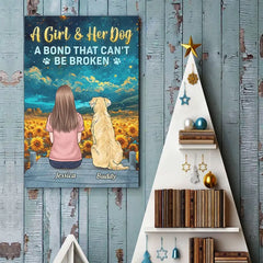Our Bond Is Unbreakable - Memorial Personalized Custom Horizontal Poster - Sympathy Gift For Pet Owners. Pet Lovers
