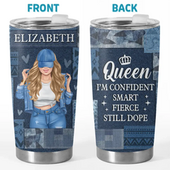 Confidence Beauty Queen - Bestie Personalized Custom Tumbler - Gift For Best Friends. BFF. Sisters