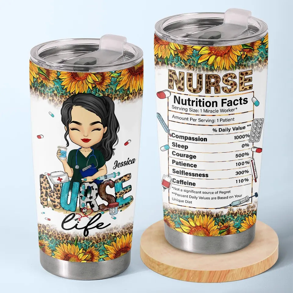 An Angel With A Stethoscope - Nurse Personalized Custom Tumbler - Appreciation. Thank You Gift. Nurse Life