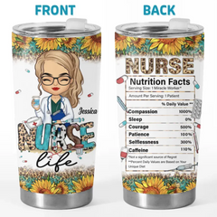 An Angel With A Stethoscope - Nurse Personalized Custom Tumbler - Appreciation. Thank You Gift. Nurse Life