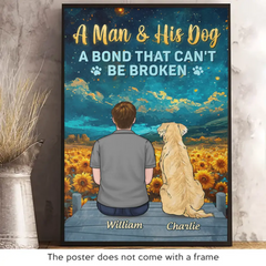 Our Bond Is Unbreakable - Memorial Personalized Custom Horizontal Poster - Sympathy Gift For Pet Owners. Pet Lovers