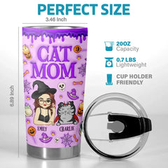 Feline Good About Halloween - Cat Personalized Custom 3D Inflated Effect Printed Tumbler - Halloween Gift For Pet Owners. Pet Lovers