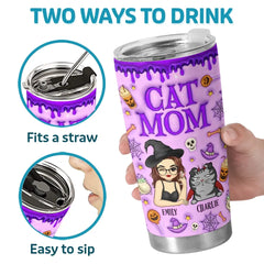 Feline Good About Halloween - Cat Personalized Custom 3D Inflated Effect Printed Tumbler - Halloween Gift For Pet Owners. Pet Lovers