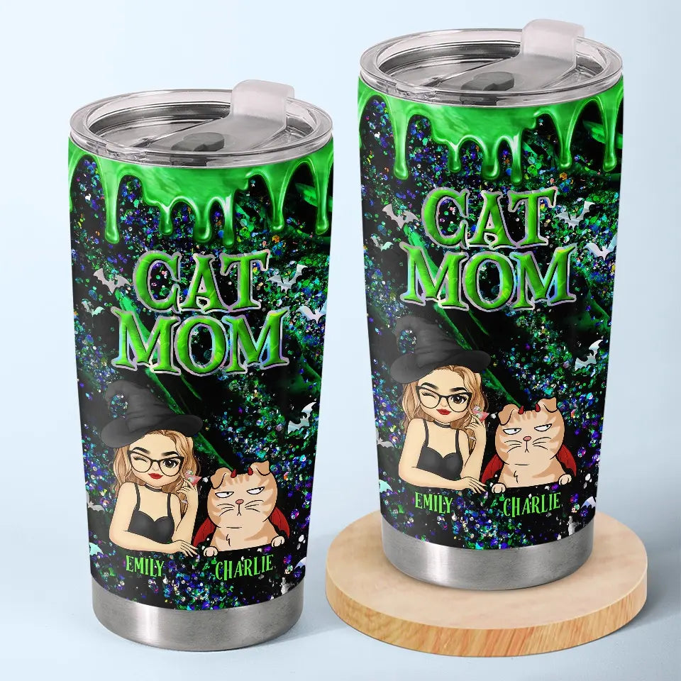 My Cat Is Ready To Cast Some Purrfectly Magical Spells This Halloween - Cat Personalized Custom Tumbler - Halloween Gift For Pet Owners. Pet Lovers