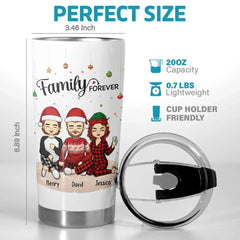 This Christmas Give The Gift Of Love And The Gift Of Joy - Family Personalized Custom Tumbler - Christmas Gift For Family Members. Siblings. Brothers. Sisters