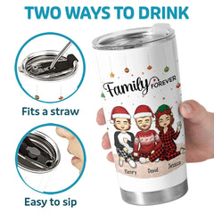 This Christmas Give The Gift Of Love And The Gift Of Joy - Family Personalized Custom Tumbler - Christmas Gift For Family Members. Siblings. Brothers. Sisters