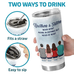 Christmas Means Reconnecting With Family - Family Personalized Custom Tumbler - Christmas Gift For Family Members. Siblings. Brothers. Sisters