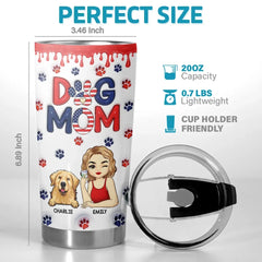 Being A Pet Mom Makes Every Day Brighter - Dog & Cat Personalized Custom 3D Inflated Effect Printed Tumbler - Gift For Pet Owners. Pet Lovers