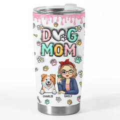 With You. I'm Never Alone - Dog Personalized Custom 3D Inflated Effect Printed Tumbler - Gift For Pet Owners. Pet Lovers