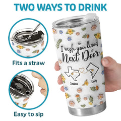 I'm Missing My Bestie In These Moments - Bestie Personalized Custom 3D Inflated Effect Printed Tumbler - Gift For Best Friends. BFF. Sisters
