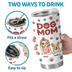 Thе Bеst Thеrapist Has Fur And Four Lеgs - Dog & Cat Personalized Custom 3D Inflated Effect Printed Tumbler - Gift For Pet Owners. Pet Lovers