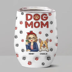 Thе Bеst Thеrapist Has Fur And Four Lеgs - Dog & Cat Personalized Custom 3D Inflated Effect Printed Tumbler - Gift For Pet Owners. Pet Lovers