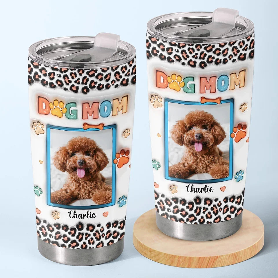 Custom Photo Furry Faces Make Every Moment More Joyful - Dog & Cat Personalized Custom 3D Inflated Effect Printed Tumbler - Christmas Gift For Pet Owners. Pet Lovers