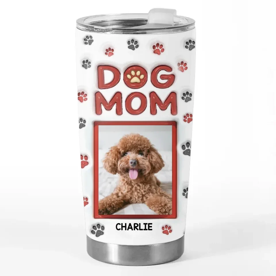 Custom Photo A Little Fur Can Brighten Even The Gloomiest Days - Dog & Cat Personalized Custom 3D Inflated Effect Printed Tumbler - Gift For Pet Owners. Pet Lovers