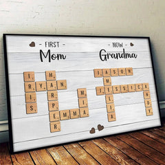 The Love From A Mom And Grandma Is The Greatest Gift We Could Ever Receive - Family Personalized Custom Horizontal Poster - Christmas Gift For Mom. Grandma