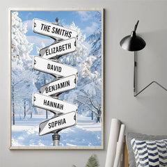 We Go Together Like Winter - Family Personalized Custom Vertical Poster - Christmas Gift For Family Members