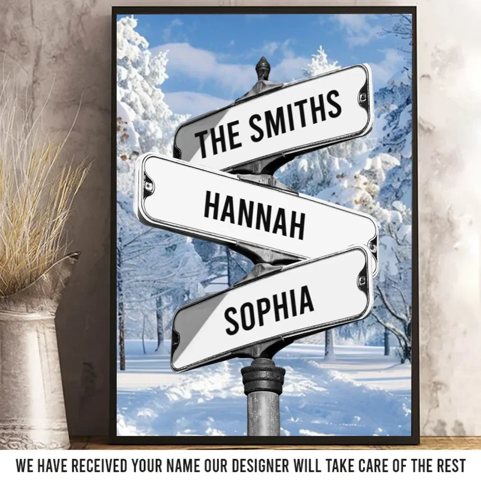 We Go Together Like Winter - Family Personalized Custom Vertical Poster - Christmas Gift For Family Members