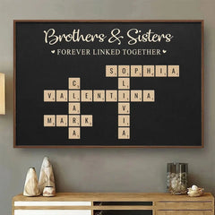 Forever Linked Together - Family Personalized Custom Horizontal Poster - Christmas Gift For Family Members. Siblings. Brothers. Sisters