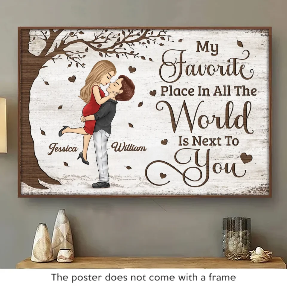 My Smile Is Yours - Couple Personalized Custom Horizontal Poster - Gift For Husband Wife. Anniversary