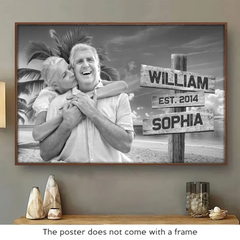 Custom Photo With You. I've Found My Home - Couple Personalized Custom Horizontal Poster - Gift For Husband Wife. Anniversary