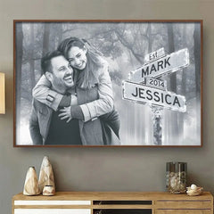 Custom Photo Many Happy Years Together - Couple Personalized Custom Horizontal Poster - Gift For Husband Wife. Anniversary