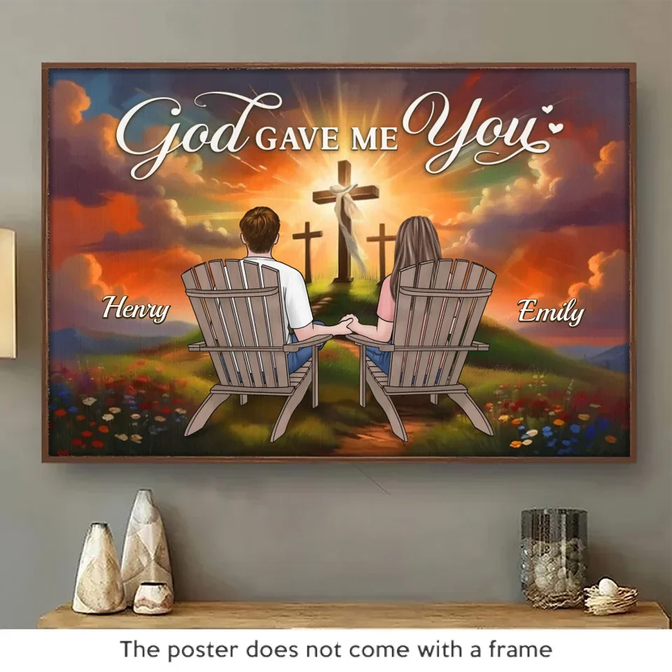 Favorite Person. Favorite Place - Couple Personalized Custom Horizontal Poster - Gift For Husband Wife. Anniversary