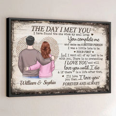 I Have Found The One Whom My Soul Loves - Couple Personalized Custom Horizontal Poster - Christmas Gift For Husband Wife. Anniversary