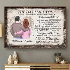 I Have Found The One Whom My Soul Loves - Couple Personalized Custom Horizontal Poster - Christmas Gift For Husband Wife. Anniversary