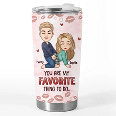 Time Only Deepens The Love We Share - Couple Personalized Custom Tumbler - Christmas Gift For Husband Wife. Anniversary