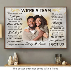 Custom Photo We Will Balance Each Other Out - Couple Personalized Custom Horizontal Poster - Gift For Husband Wife. Anniversary