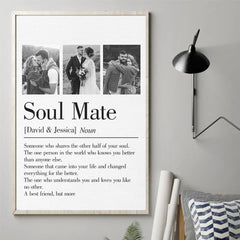 Custom Photo Soul Mate Came Into Your Life And Changed Everything For The Better - Couple Personalized Custom Vertical Poster - Gift For Husband Wife. Anniversary