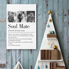 Custom Photo Soul Mate Came Into Your Life And Changed Everything For The Better - Couple Personalized Custom Vertical Poster - Gift For Husband Wife. Anniversary