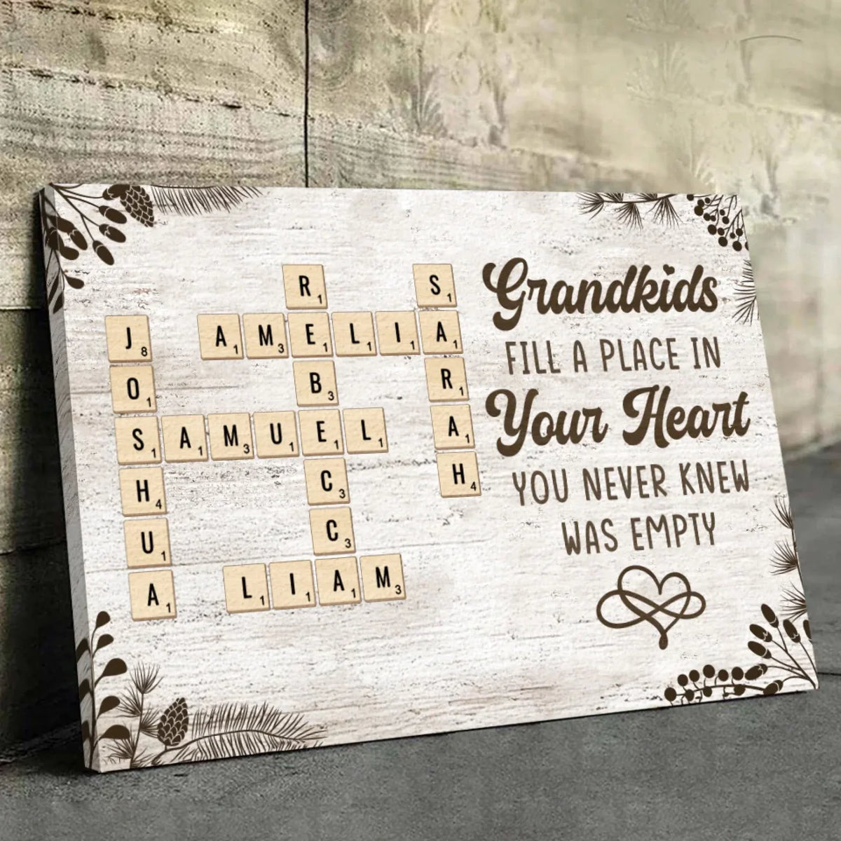 Grandchildren Are The Sunshine Of Life - Family Personalized Custom Horizontal Canvas - Gift For Grandma. Grandpa. Grandkid