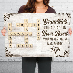 Grandchildren Are The Sunshine Of Life - Family Personalized Custom Horizontal Canvas - Gift For Grandma. Grandpa. Grandkid