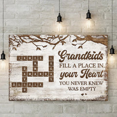 Life Is Sweeter With Grandchildren - Family Personalized Custom Horizontal Canvas - Gift For Grandma. Grandpa. Grandkid