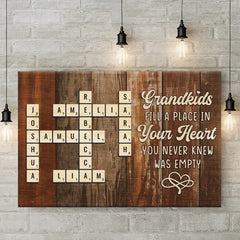 A Grandchild Is Love Made Visible - Family Personalized Custom Horizontal Canvas - Gift For Grandma. Grandpa. Grandkid