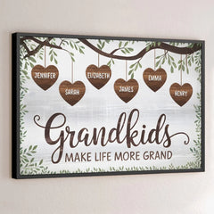 From A Grandma's Roots Grows A Grandchild's Dreams - Family Personalized Custom Horizontal Poster - Gift For Mom. Grandma