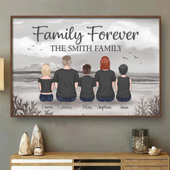 Family Forever. Bound By Love - Family Personalized Custom Horizontal Poster - Gift For Family Members