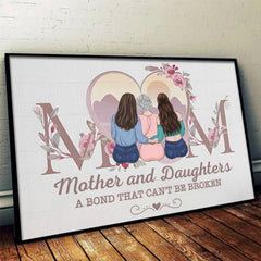 My Mom Is My Home And My Haven - Family Personalized Custom Horizontal Poster - Gift For Mom. Daughter