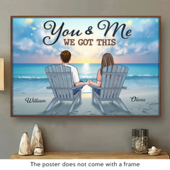 Together. We Are A Family Of Love - Couple Personalized Custom Horizontal Poster - Gift For Husband Wife. Anniversary
