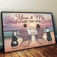 Pawsitively In Love - Couple Personalized Custom Horizontal Poster - Gift For Husband Wife. Anniversary