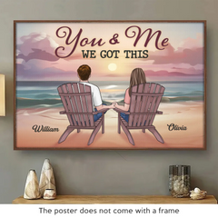 Pawsitively In Love - Couple Personalized Custom Horizontal Poster - Gift For Husband Wife. Anniversary