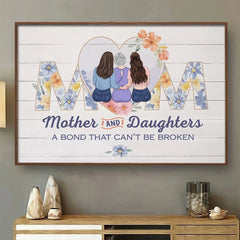 With My Mom. Every Moment Feels Like Home - Family Personalized Custom Horizontal Poster - Gift For Mom. Daughter