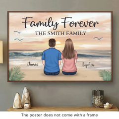 Family Forever. The Greatest Gift Of All - Family Personalized Custom Horizontal Poster - Gift For Family Members