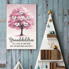 Grandchildren Are The Heartbeat Of A Grandparent's Soul - Family Personalized Custom Vertical Poster - Gift For Grandma. Grandpa. Grandkid