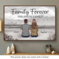 Family Forever. Bound By Love - Family Personalized Custom Horizontal Poster - Gift For Family Members