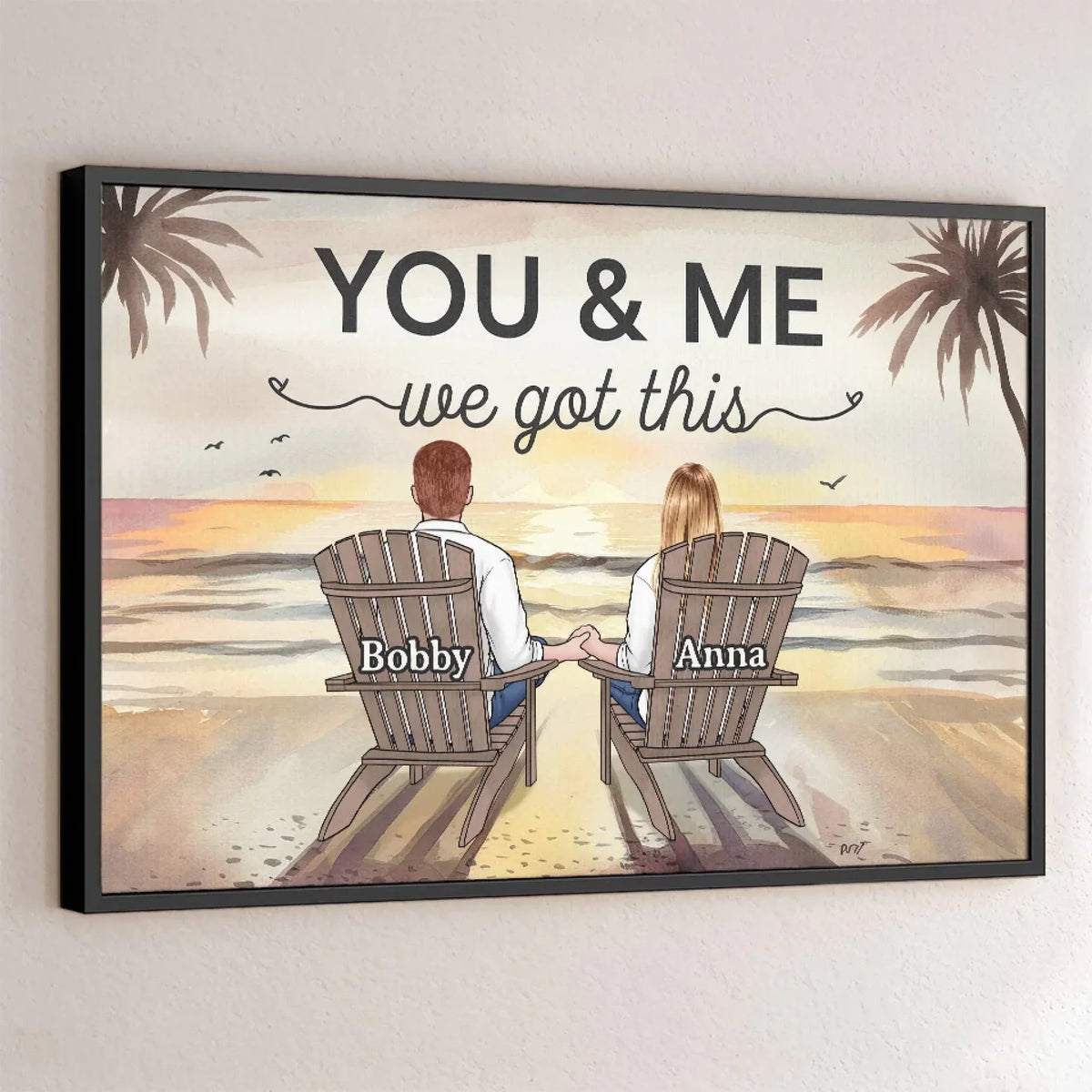 We Are A Team - Couple Personalized Custom Horizontal Poster - Gift For Husband Wife. Anniversary